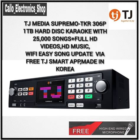 tj media karaoke|TJ Media TKR 306P Supremo / 1TB Hard Disk Karaoke with .